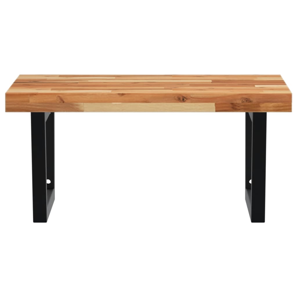 vidaXL Ράφι Νιπτήρα Τοίχου από Ατσάλι / Μασίφ Ξύλο Ακακίας