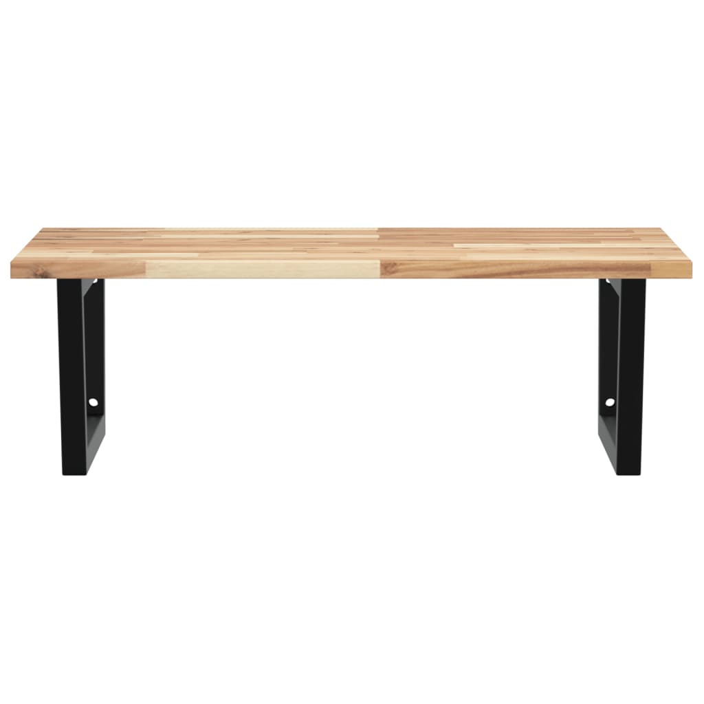 vidaXL Ράφι Νιπτήρα Τοίχου από Ατσάλι / Μασίφ Ξύλο Ακακίας