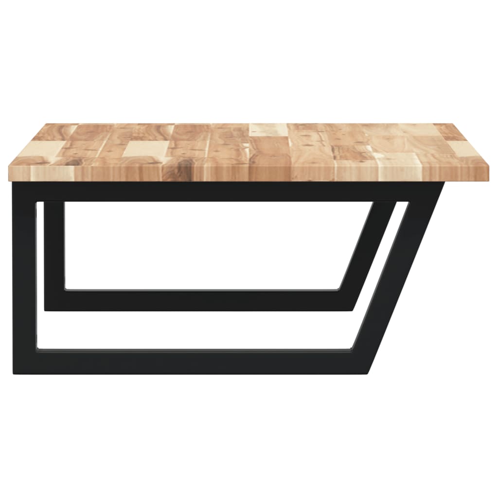 vidaXL Ράφι Νιπτήρα Τοίχου από Ατσάλι / Μασίφ Ξύλο Ακακίας