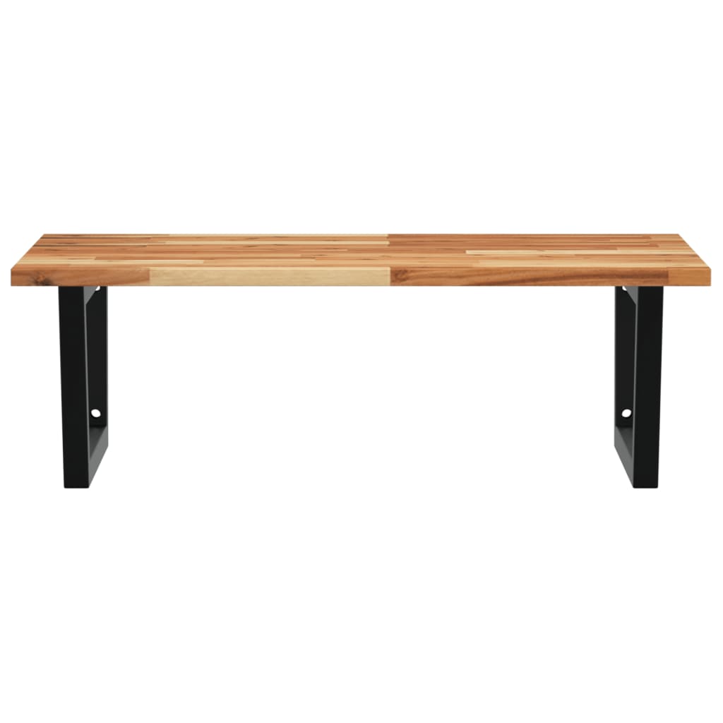 vidaXL Ράφι Νιπτήρα Τοίχου από Ατσάλι / Μασίφ Ξύλο Ακακίας