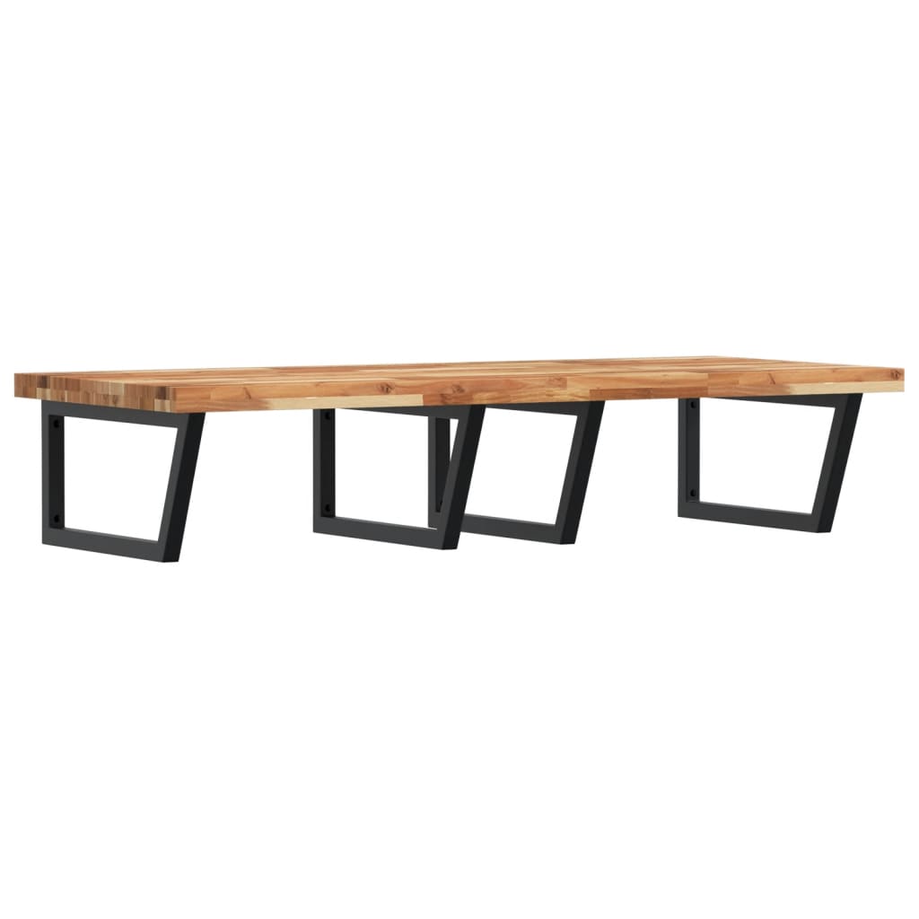 vidaXL Ράφι Νιπτήρα Τοίχου από Ατσάλι / Μασίφ Ξύλο Ακακίας