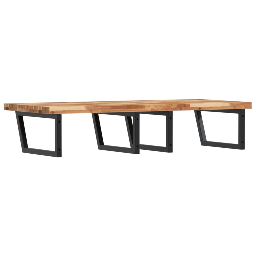 vidaXL Ράφι Νιπτήρα Τοίχου από Ατσάλι / Μασίφ Ξύλο Ακακίας