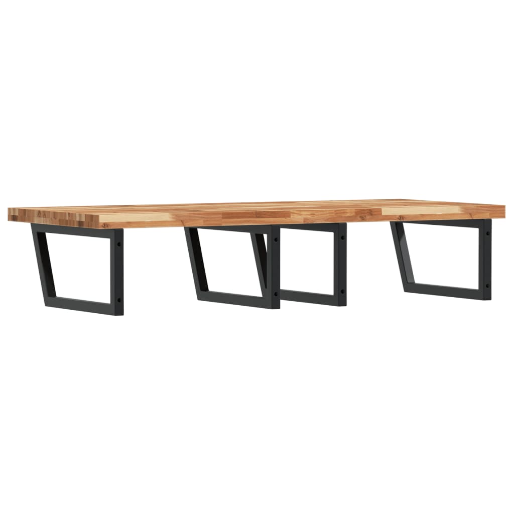 vidaXL Ράφι Νιπτήρα Τοίχου από Ατσάλι / Μασίφ Ξύλο Ακακίας