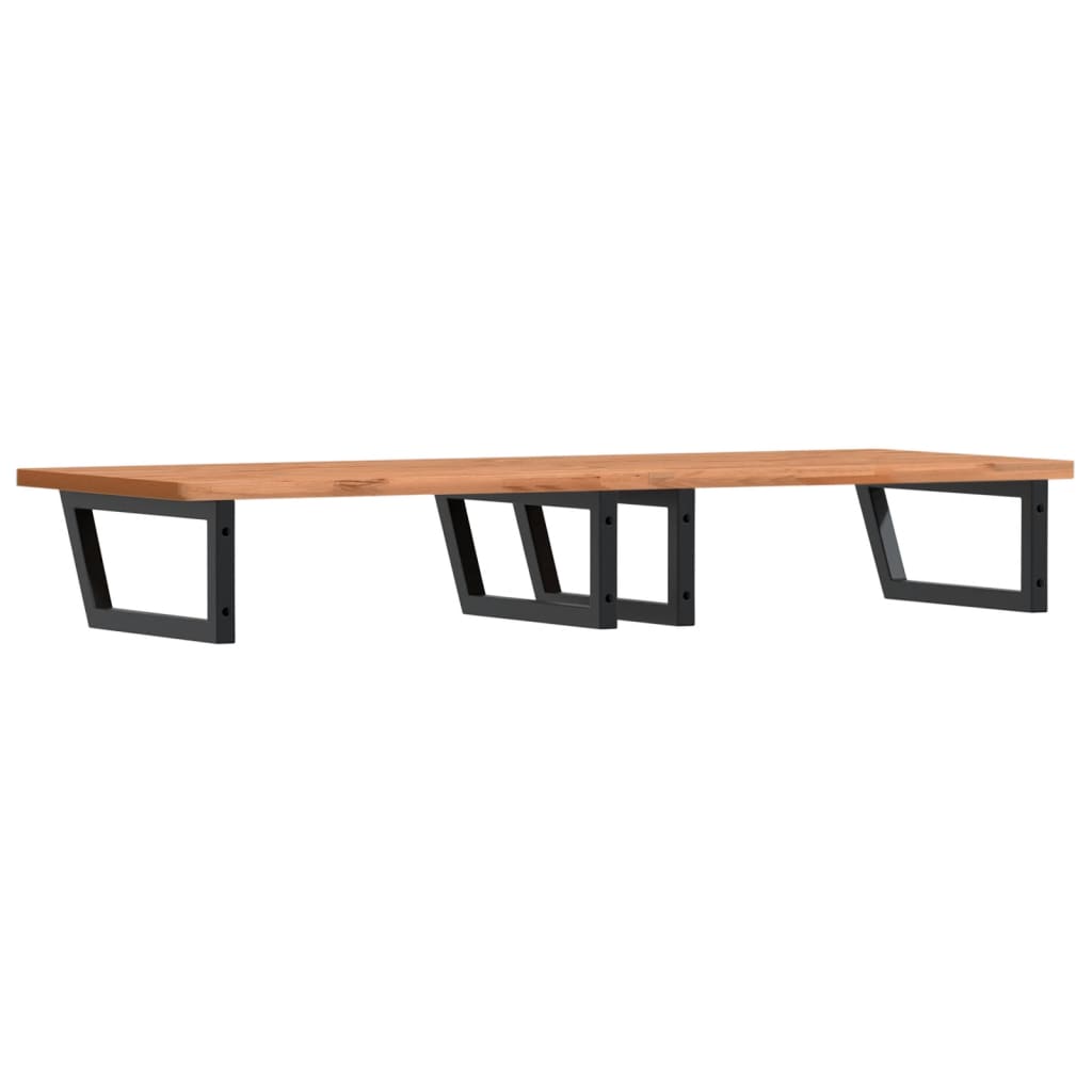 vidaXL Ράφι Νιπτήρα Τοίχου από Ατσάλι / Μασίφ Ξύλο Οξιάς