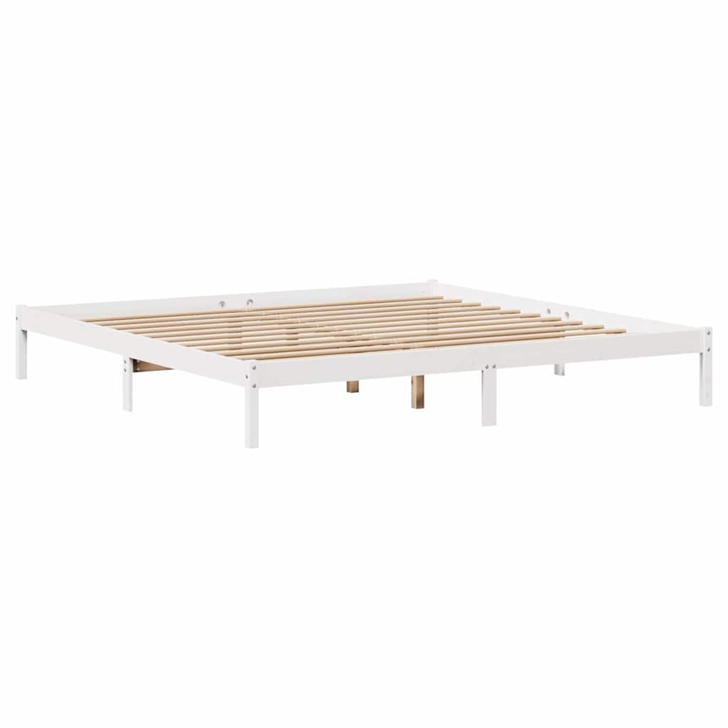 vidaXL Σκελετός Κρεβ. Χωρίς Στρώμα Λευκό 180x200 εκ Μασίφ Πεύκο