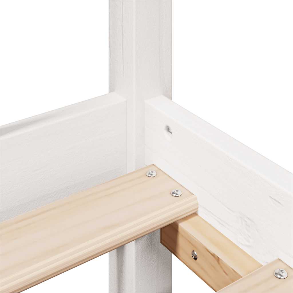 vidaXL Σκελετός Κρεβ. Χωρίς Στρώμα Λευκό 150x200 εκ Μασίφ Πεύκο
