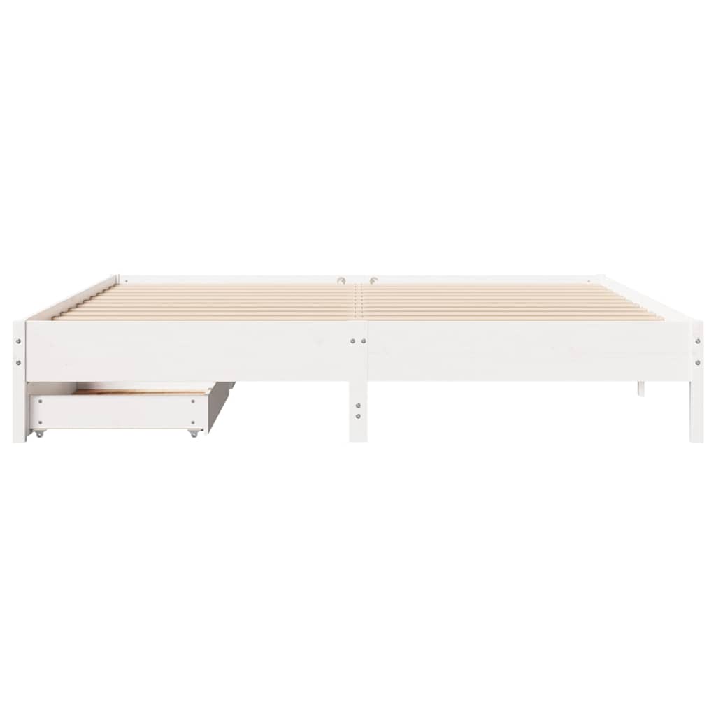 vidaXL Σκελετός Κρεβ. Χωρίς Στρώμα Λευκό 180x200 εκ Μασίφ Πεύκο