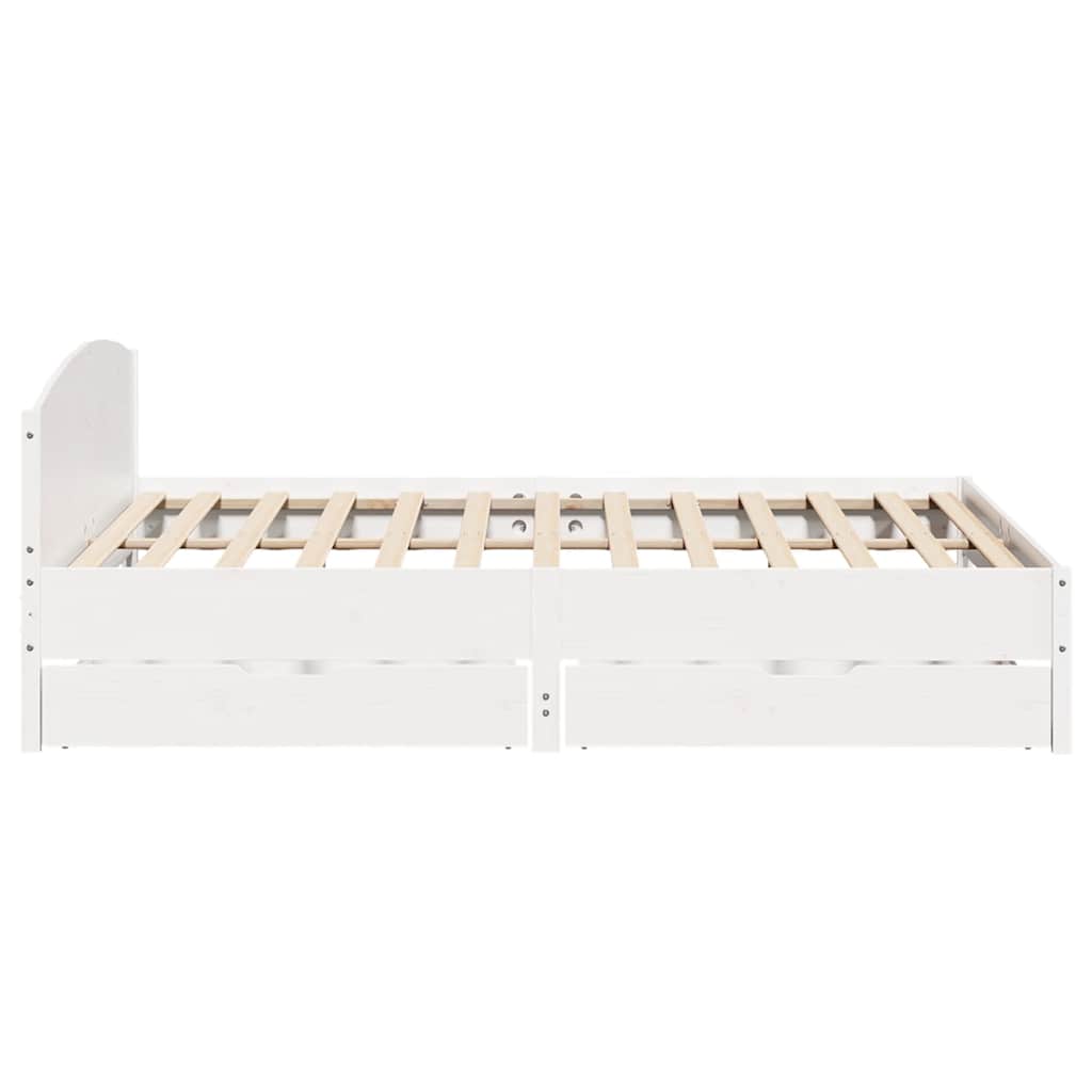 vidaXL Σκελετός Κρεβ. Χωρίς Στρώμα Λευκό 180x200 εκ Μασίφ Πεύκο