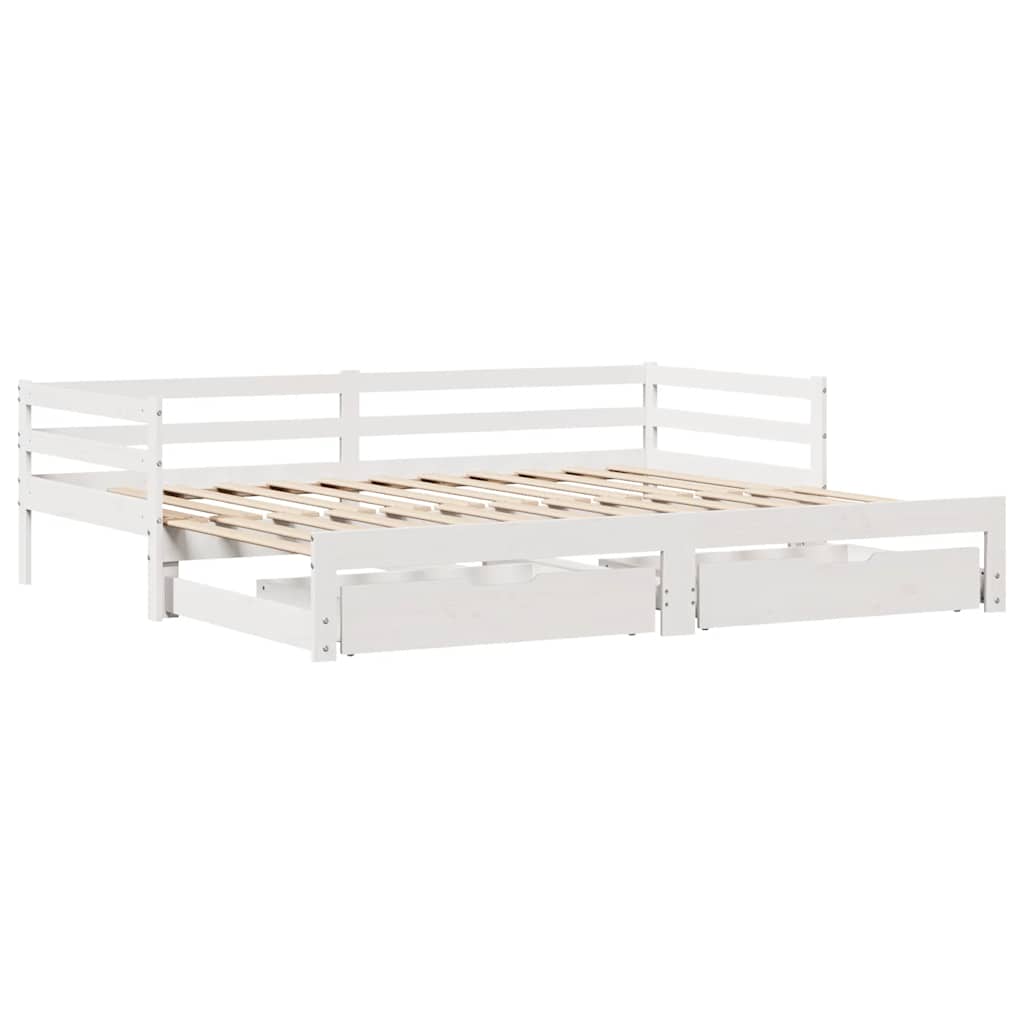 vidaXL Καναπές Κρεβάτι Συρόμενος Χωρίς Στρώμα 90x190 εκ. & Συρτάρια