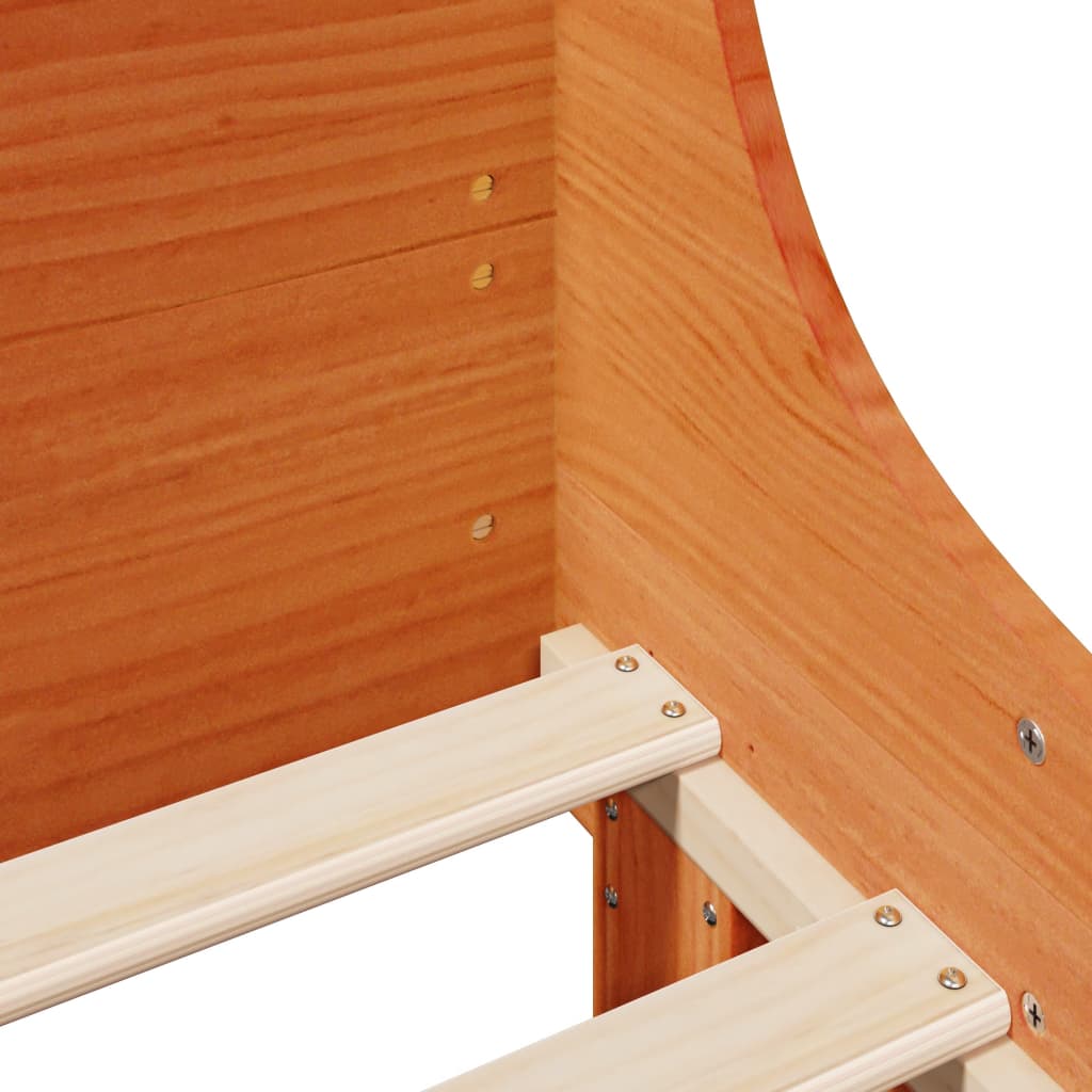 vidaXL Σκελετός Κρεβ. Χωρίς Στρώμα Καφέ Κεριού 160x200 εκ Μασίφ Πεύκο