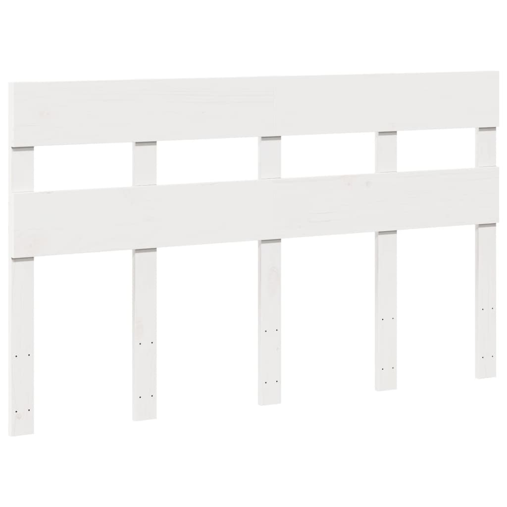 vidaXL Σκελετός Κρεβ. Χωρίς Στρώμα Λευκό 160x200 εκ Μασίφ Πεύκο