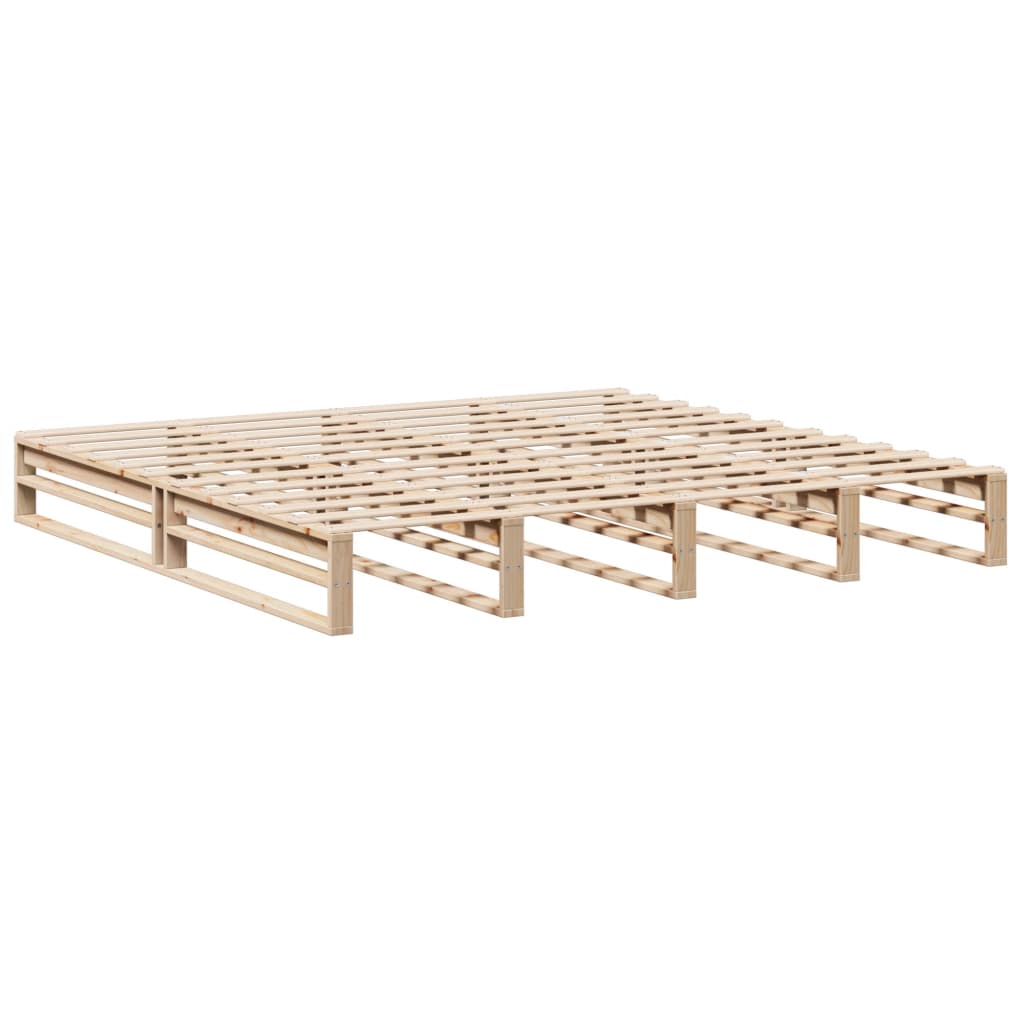 vidaXL Σκελετός Κρεβατιού Χωρίς Στρώμα 180x200 εκ Μασίφ Ξύλο Πεύκου