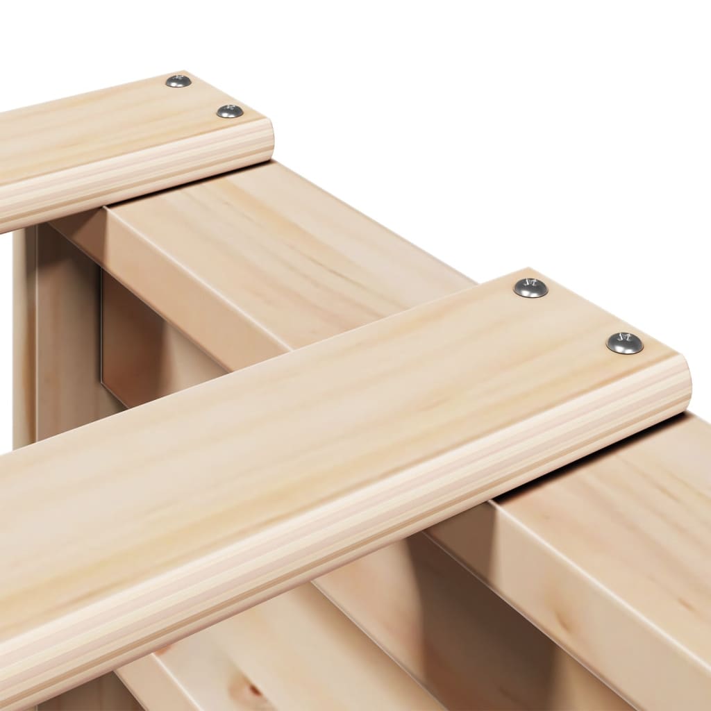 vidaXL Σκελετός Κρεβατιού Χωρίς Στρώμα 140x190 εκ Μασίφ Ξύλο Πεύκου