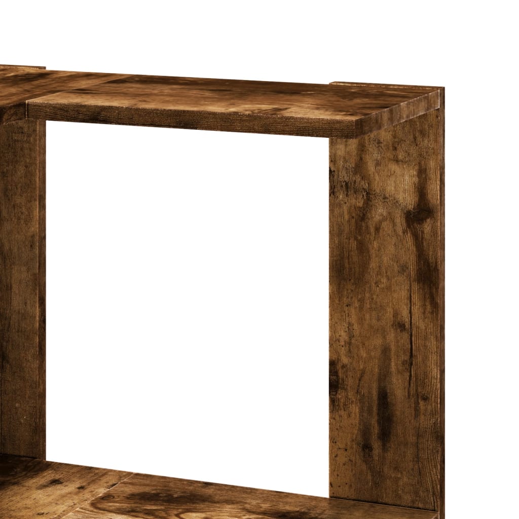 vidaXL Βιβλιοθήκη Γωνιακή 5 Επ. Καπνιστή Δρυς 50x50x179 εκ Επεξ. Ξύλο