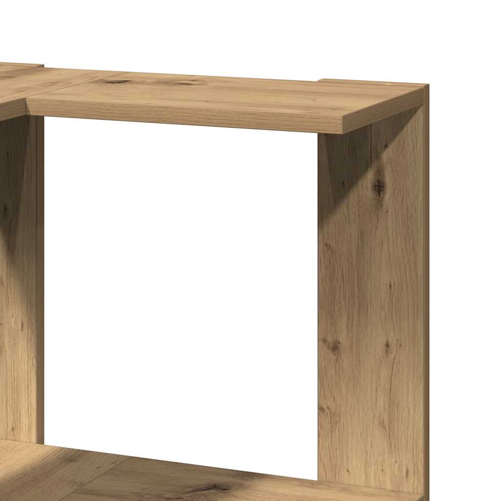 vidaXL Βιβλιοθήκη Γωνιακή 5 Επ. Αρτισιανή Δρυς 50x50x179 εκ Επεξ. Ξύλο