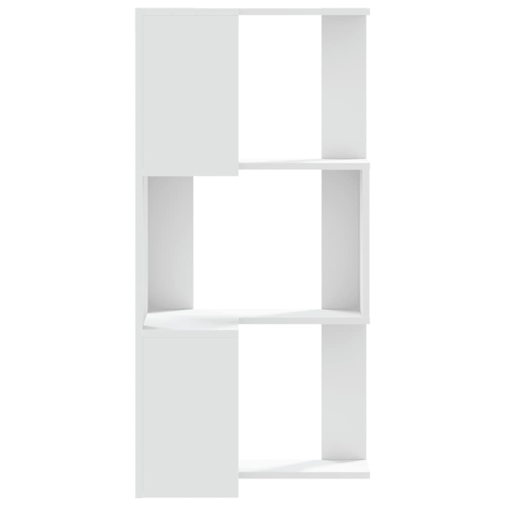 vidaXL Βιβλιοθήκη Γωνιακή 3 Επ. Λευκή 50x50x102εκ Επεξ. Ξύλο