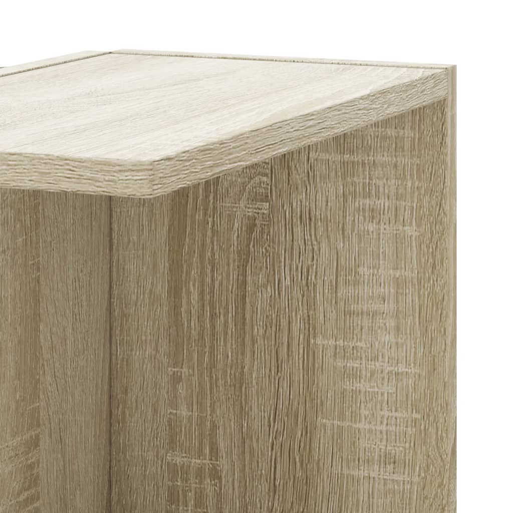 vidaXL Γωνιακή Ραφιέρα Τοίχου Sonoma Δρυς 50x50x179 εκ. Επεξ. Ξύλο