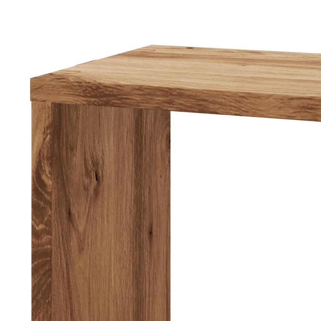 vidaXL Γωνιακή Ραφιέρα Τοίχου Αρτισιανή Δρυς 45x45x147 Επεξ. Ξύλο