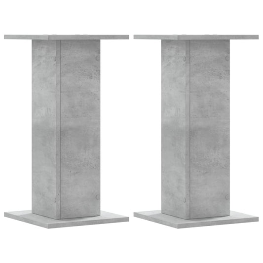 vidaXL Βάσεις Ηχείων 2 Τεμ. Γκρι Σκυρ. 30x30x60 εκ. Επεξ. Ξύλο