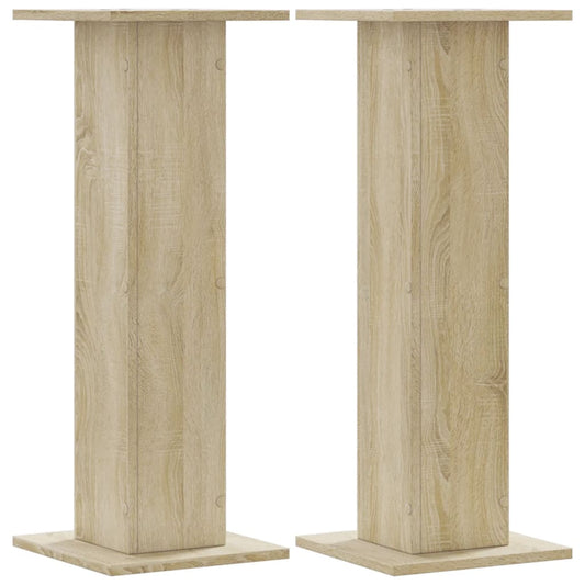 vidaXL Βάσεις Ηχείων 2 Τεμ. Sonoma Δρυς 30x30x80εκ. Επεξεργασμένο Ξύλο