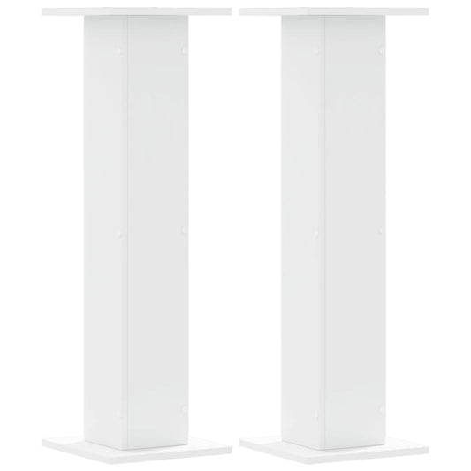 vidaXL Βάσεις Ηχείων 2 Τεμ. Λευκή 30x30x95 εκ. Επεξ. Ξύλο
