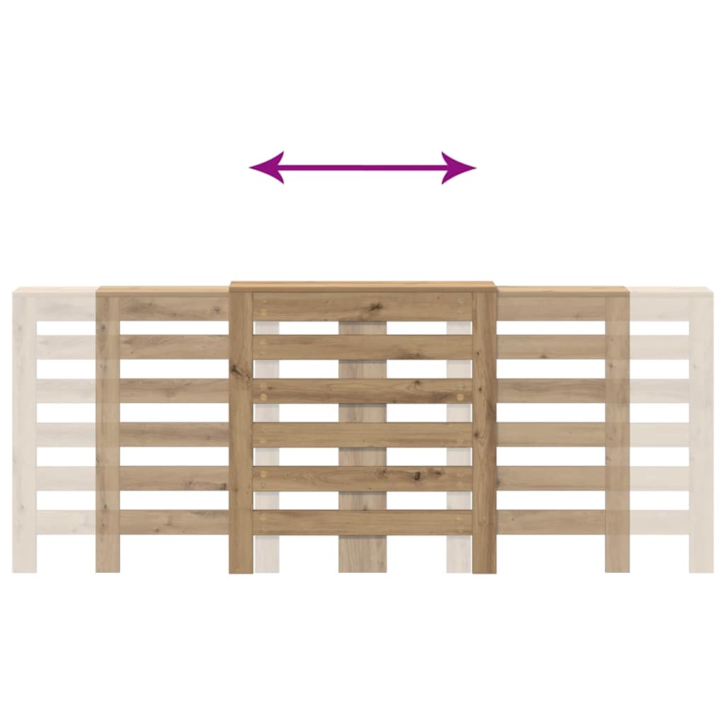 vidaXL Κάλυμμα Καλοριφέρ Αρτισιανή Δρυς 205x21,5x83,5 εκ Επεξ. Ξύλο