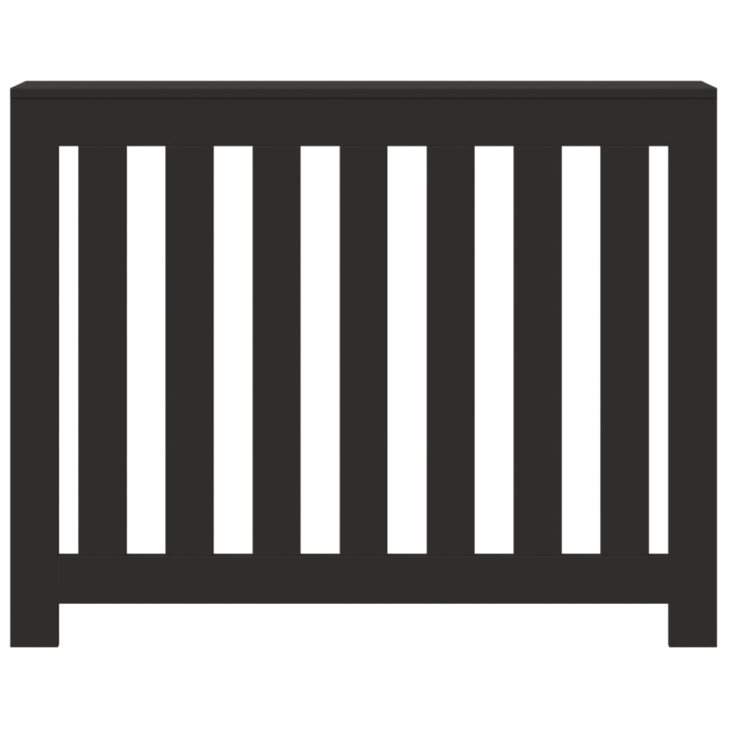 vidaXL Κάλυμμα Καλοριφέρ Μαύρο 104x20x82 εκ. από Επεξεργασμένο Ξύλο