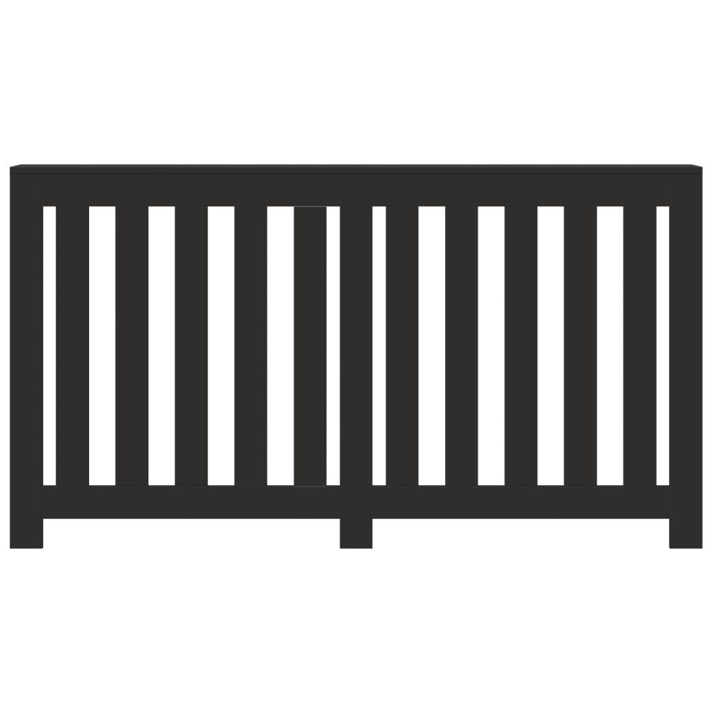 vidaXL Κάλυμμα Καλοριφέρ Μαύρο 149x20x82 εκ. από Επεξεργασμένο Ξύλο