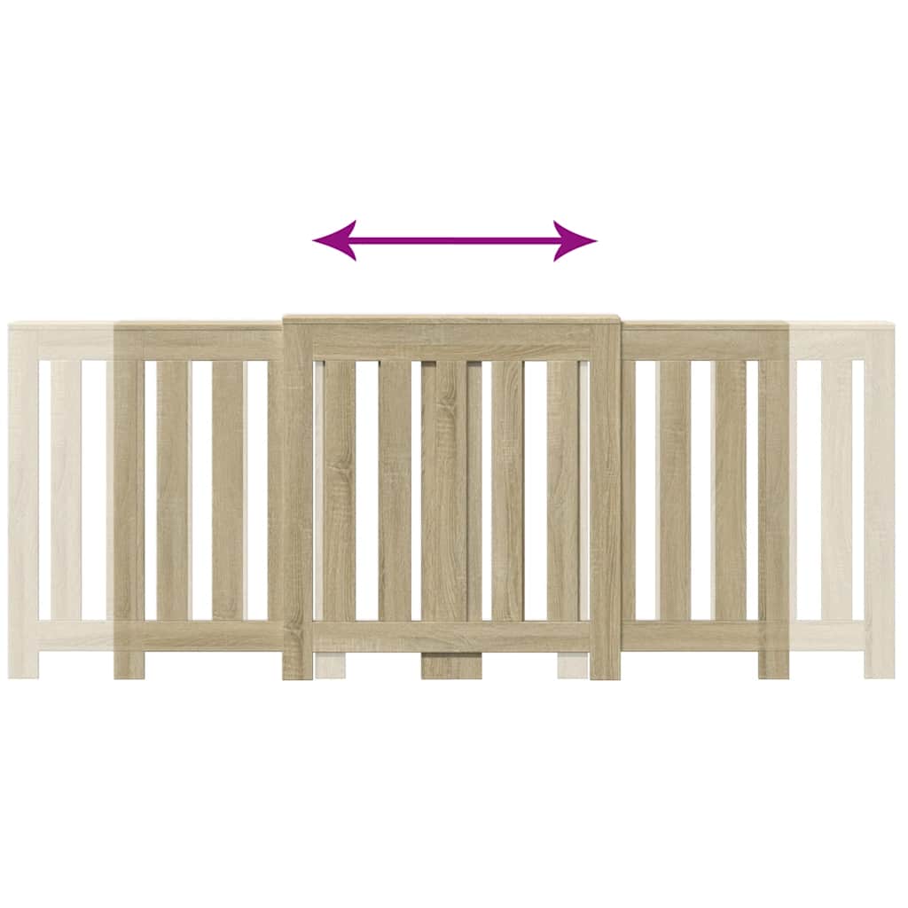 vidaXL Κάλυμμα Καλοριφέρ Sonoma Δρυς 205x21,5x83,5εκ. Επεξ. Ξύλο