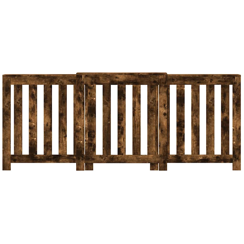 vidaXL Κάλυμμα Καλοριφέρ Καπνιστή Δρυς 205x21,5x83,5 εκ. Επεξ. Ξύλο