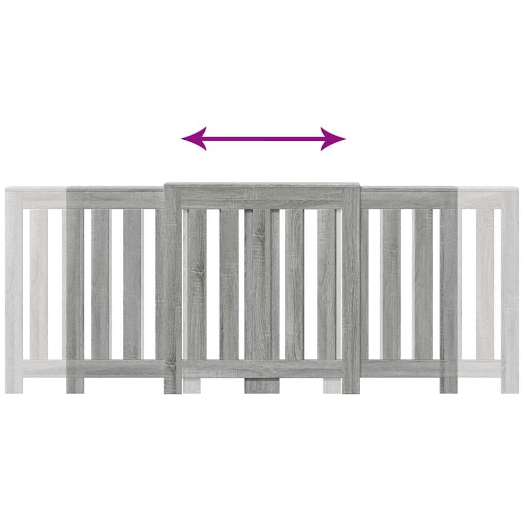 vidaXL Κάλυμμα Καλοριφέρ Γκρι Sonoma 205x21,5x83,5 εκ Επεξ. Ξύλο