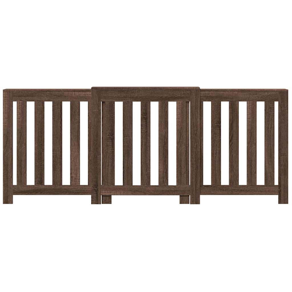 vidaXL Κάλυμμα Καλοριφέρ Καφέ Δρυς 205x21,5x83,5εκ. Επεξεργασμένο Ξύλο