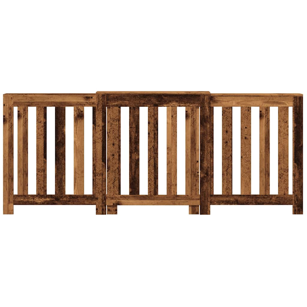 vidaXL Κάλυμμα Καλοριφέρ Όψη Παλαιού Ξύλου 205x21,5x83,5εκ. Επεξ. Ξύλο