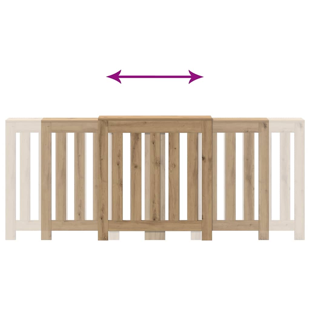 vidaXL Κάλυμμα Καλοριφέρ Αρτισιανή Δρυς 205x21,5x83,5 εκ Επεξ. Ξύλο