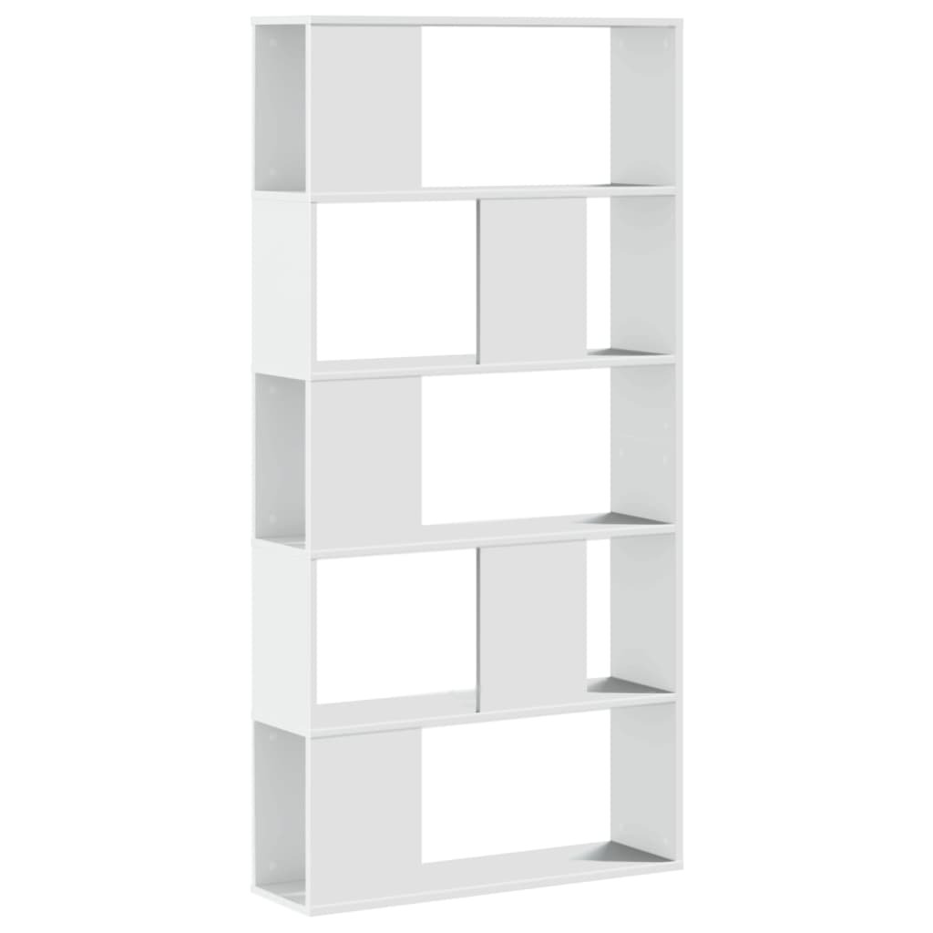 vidaXL Βιβλιοθήκη 5 Επιπέδων Λευκή 80,5x23,5x162,5 εκ. Επεξεργ. Ξύλο