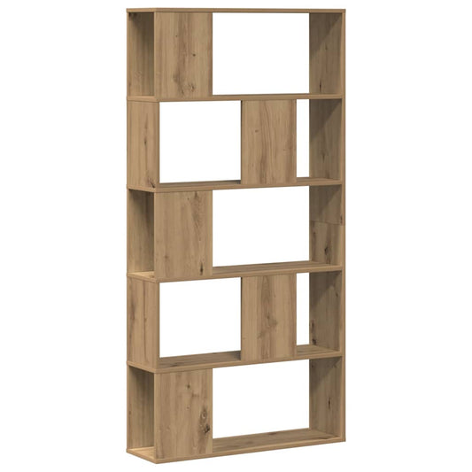 vidaXL Βιβλιοθήκη 5 Επιπέδων Δρυς 80,5x23,5x162,5 εκ. Επεξεργ. Ξύλο