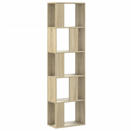 vidaXL Βιβλιοθήκη 5Επιπέδων Sonoma Δρυς 45x23,5x162,5εκ. Επεξεργ. Ξύλο