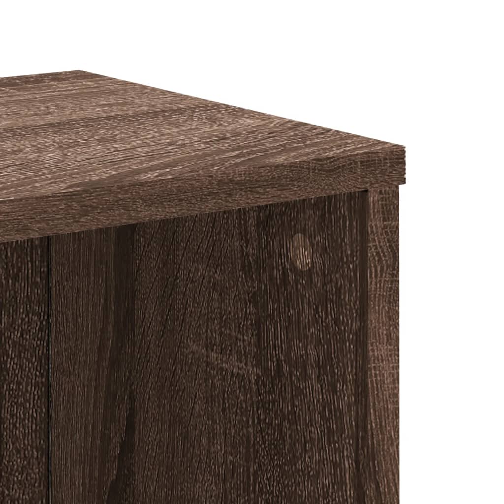 vidaXL Βιβλιοθήκη Καφέ Δρυς 50x25x105 εκ. από Επεξεργασμένο Ξύλο