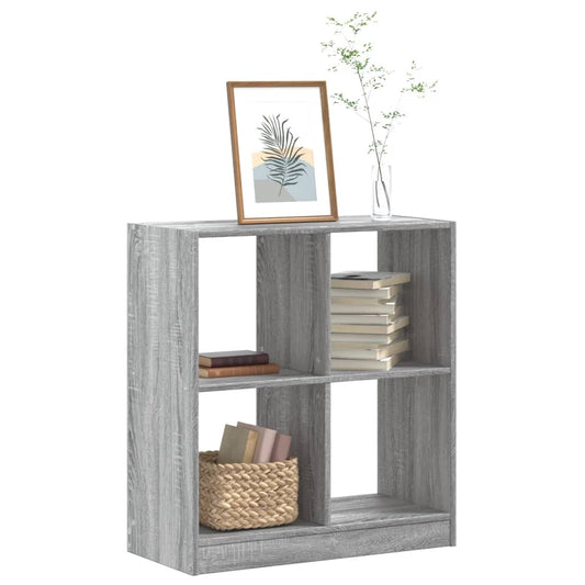 vidaXL Βιβλιοθήκη Γκρι Sonoma 68,5x32x75 κ. από Επεξεργ. Ξύλο
