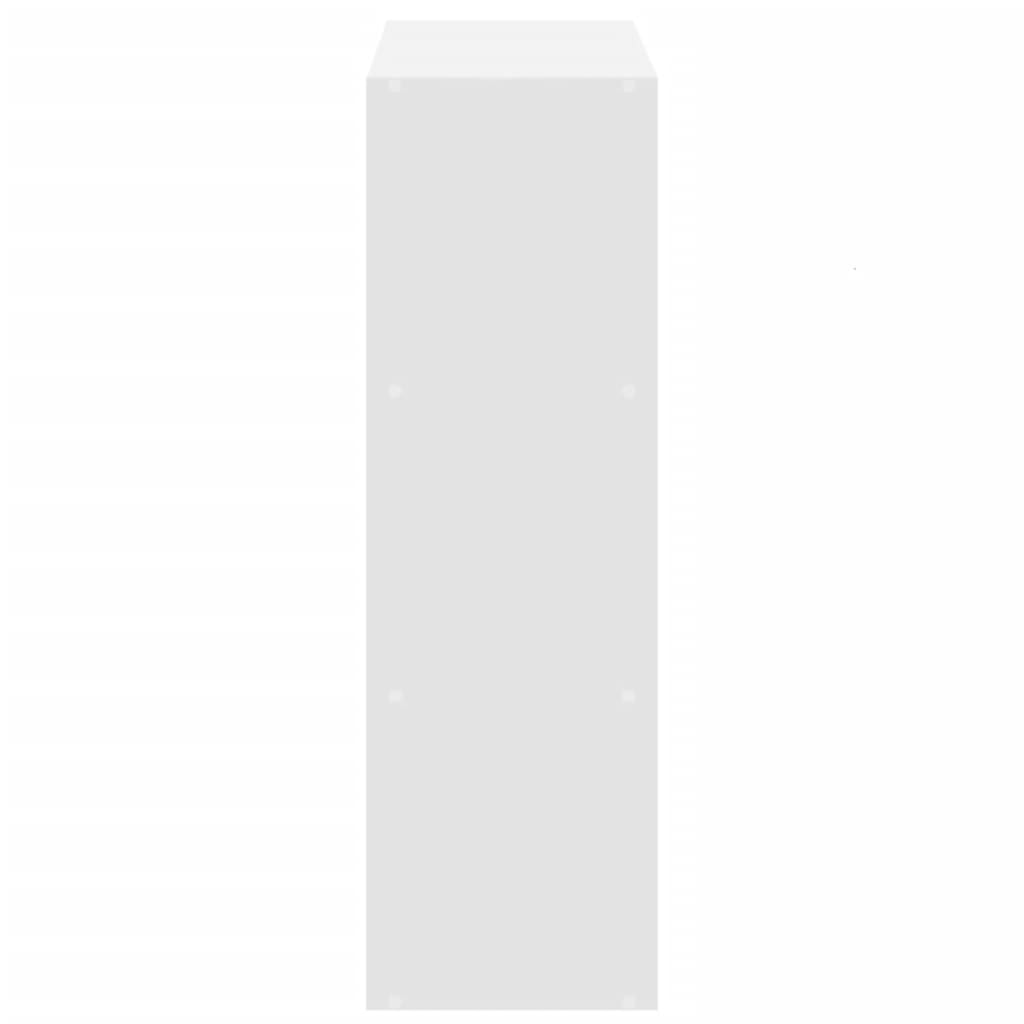 vidaXL Βιβλιοθήκη Λευκή 102x32x102 εκ. από Επεξεργασμένο Ξύλο