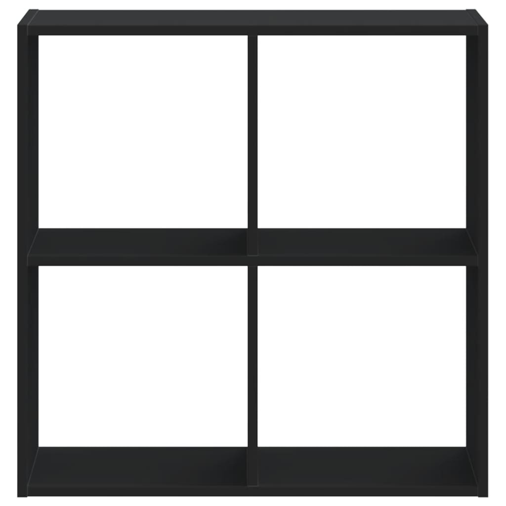 vidaXL Βιβλιοθήκη Μαύρο 68,5x32x68,5 εκ. από Επεξεργασμένο Ξύλο