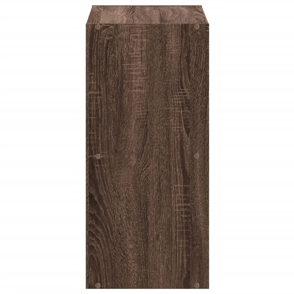 vidaXL Βιβλιοθήκη Καφέ Δρυς 68,5x32x68,5 εκ. από Επεξεργασμένο Ξύλο