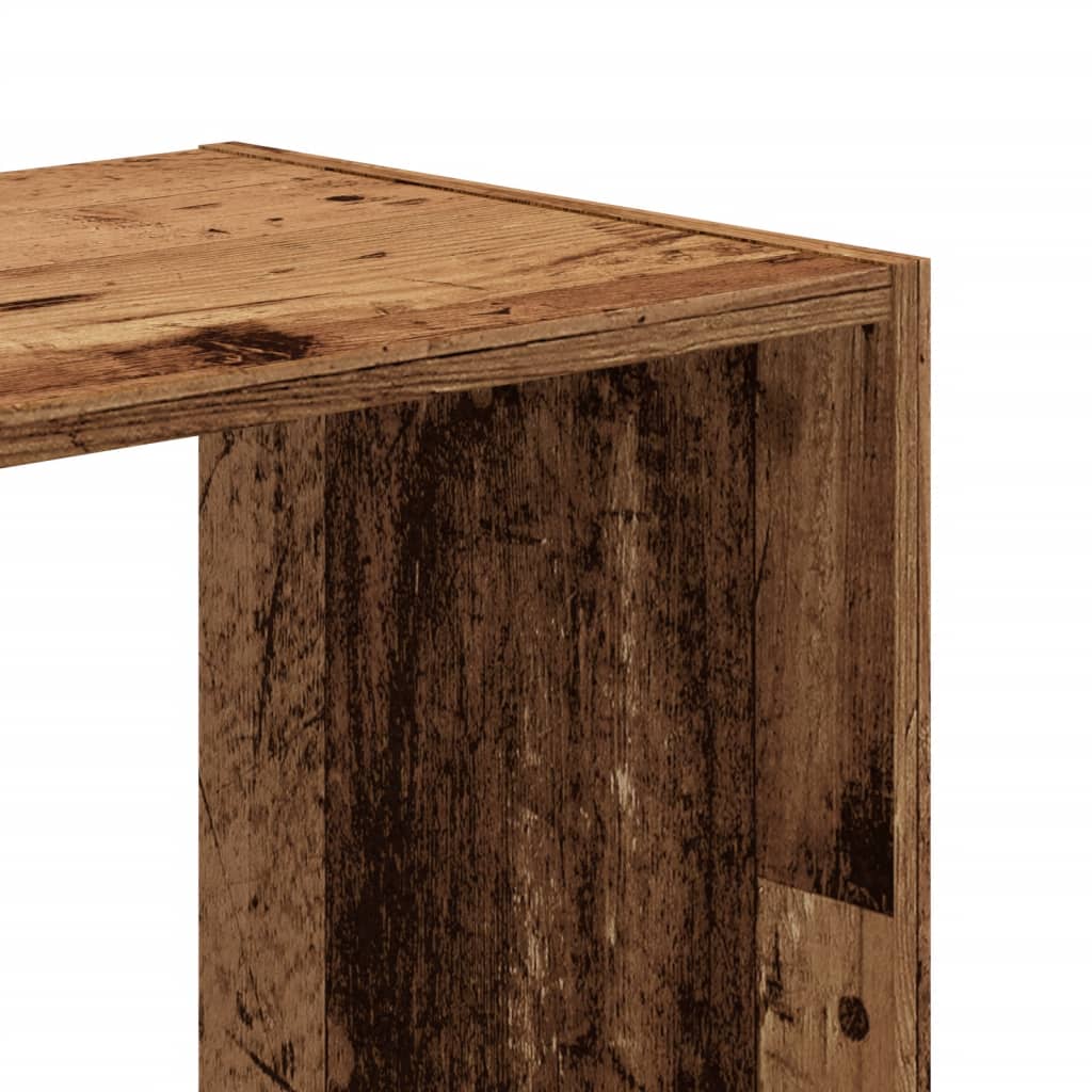 vidaXL Βιβλιοθήκη Όψη Παλαιού Ξύλου 68,5x32x68,5εκ. Επεξεργασμένο Ξύλο