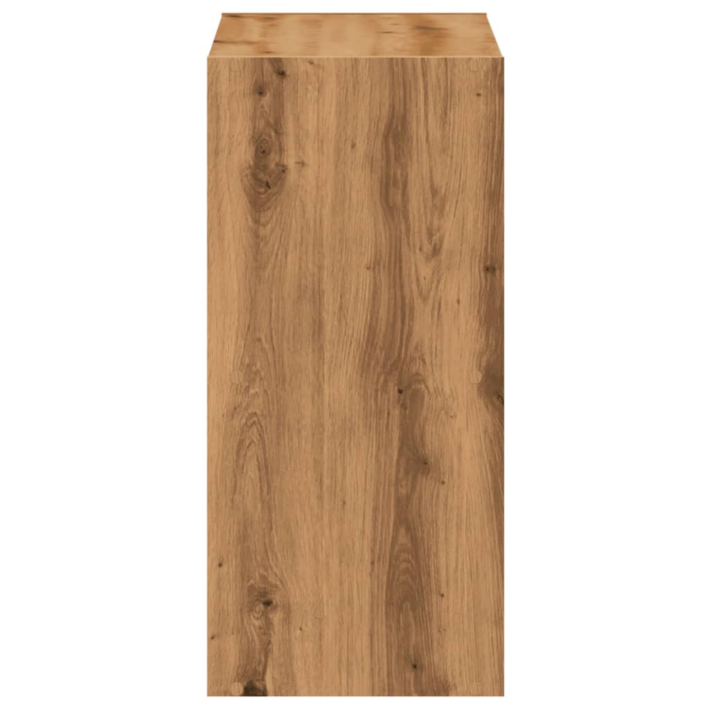 vidaXL Βιβλιοθήκη Αρτισιανή Δρυς 68,5x32x68,5 εκ. Επεξεργασμένο Ξύλο