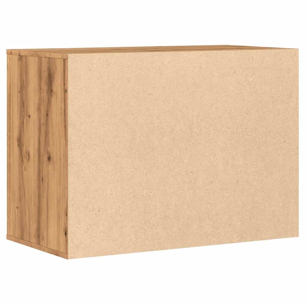 vidaXL Συρταριέρα Γωνιακή Αρτισιανή Δρυς 80x41x58 εκ. Επεξεργ. Ξύλο