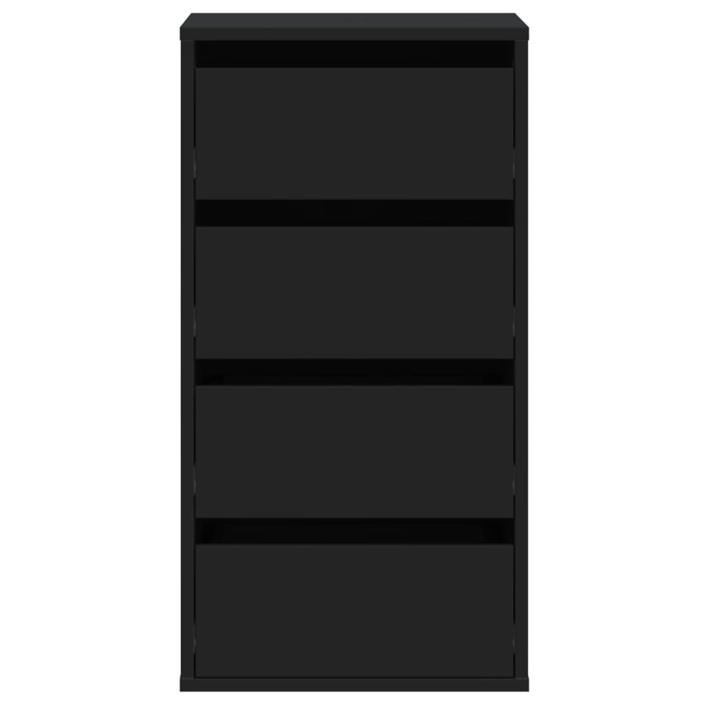 vidaXL Συρταριέρα Γωνιακή Μαύρη 40x41x76 εκ. από Επεξεργασμένο Ξύλο