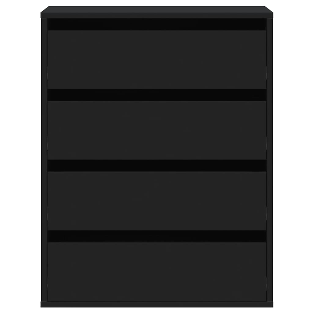 vidaXL Συρταριέρα Γωνιακή Μαύρη 60x41x76 εκ. από Επεξεργασμένο Ξύλο