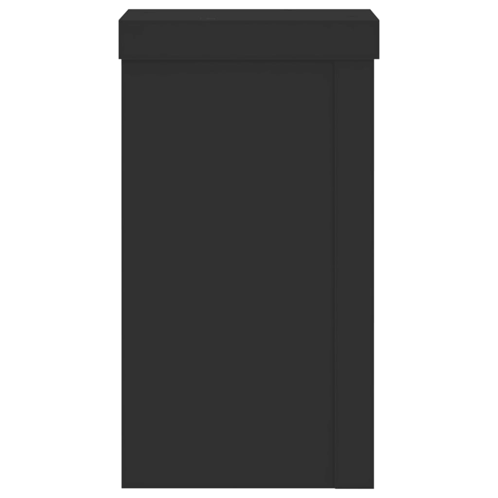 vidaXL Βάσεις Φυτών 2 τεμ. Μαύρες 10x10x18 εκ. από Επεξεργασμένο Ξύλο