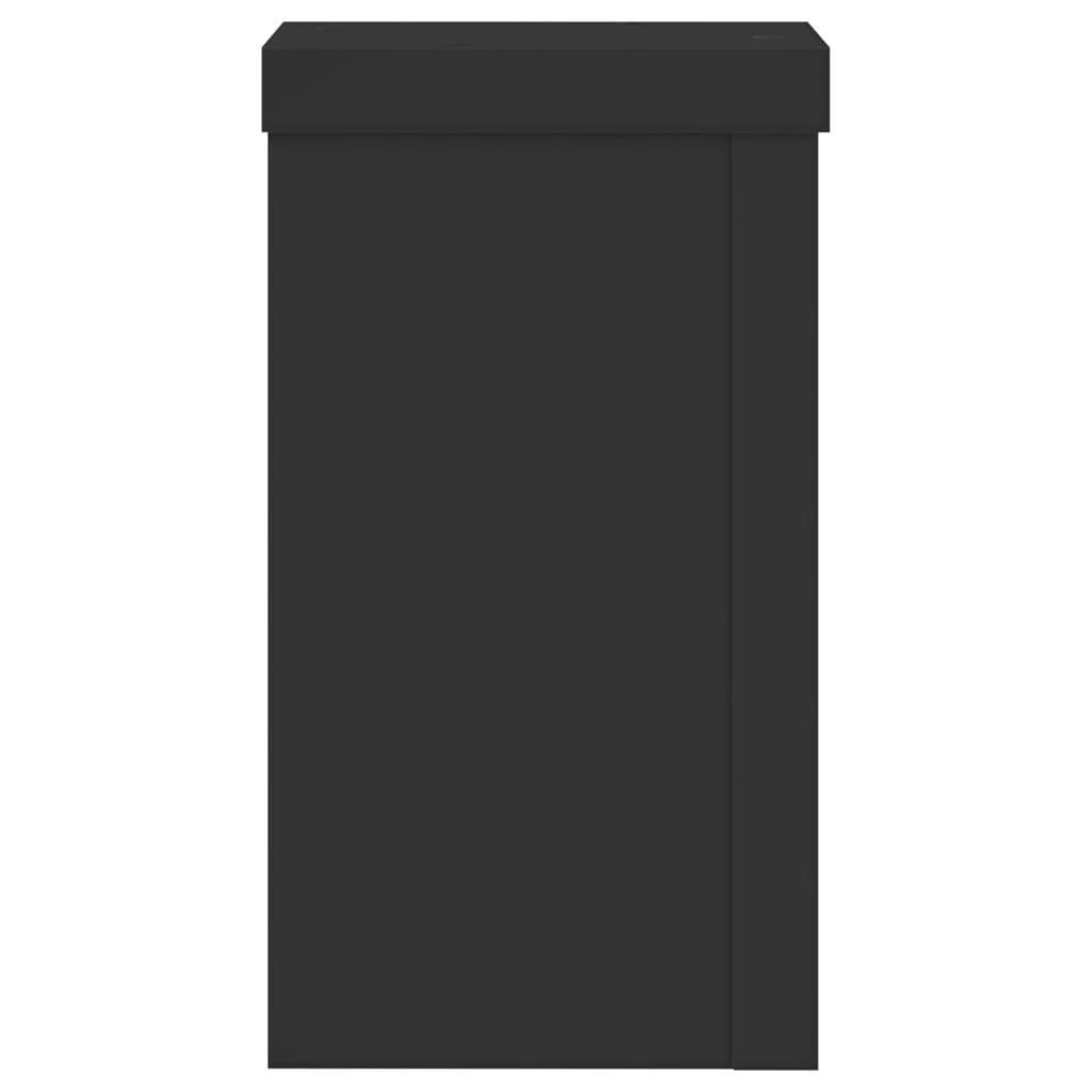 vidaXL Βάσεις Φυτών 2 τεμ. Μαύρες 10x10x18 εκ. από Επεξεργασμένο Ξύλο