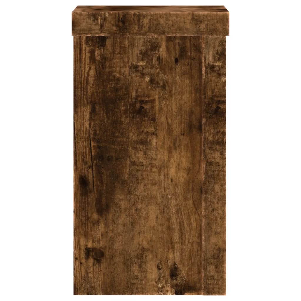 vidaXL Βάσεις Φυτών 2Τεμ. Καπνιστή Δρυς 10x10x18εκ. Επεξεργασμένο Ξύλο